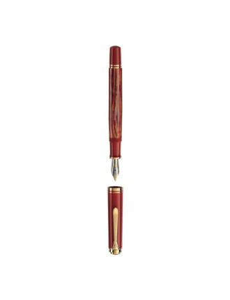 Pelikan - Stilografica Souverän 600 Tortoiseshell-Red - vendita Online - Lazzaroni Penne