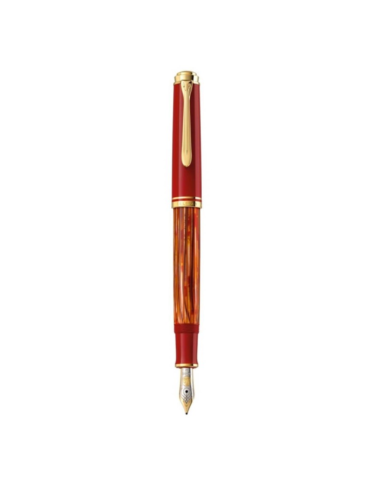 Pelikan - Stilografica Souverän 600 Tortoiseshell-Red - vendita