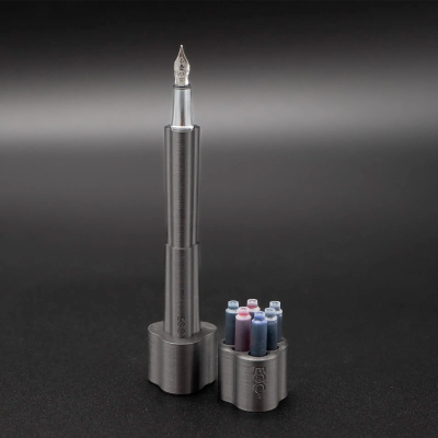 Ego.m Triloby ink - Cartridge fountain pen set and stand