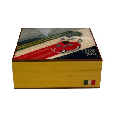 Pen holder box for 20 places Fiat 500 with an Italian flavour
